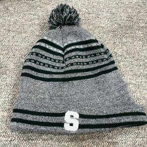 EUC Michigan State Pom Beanie One Size